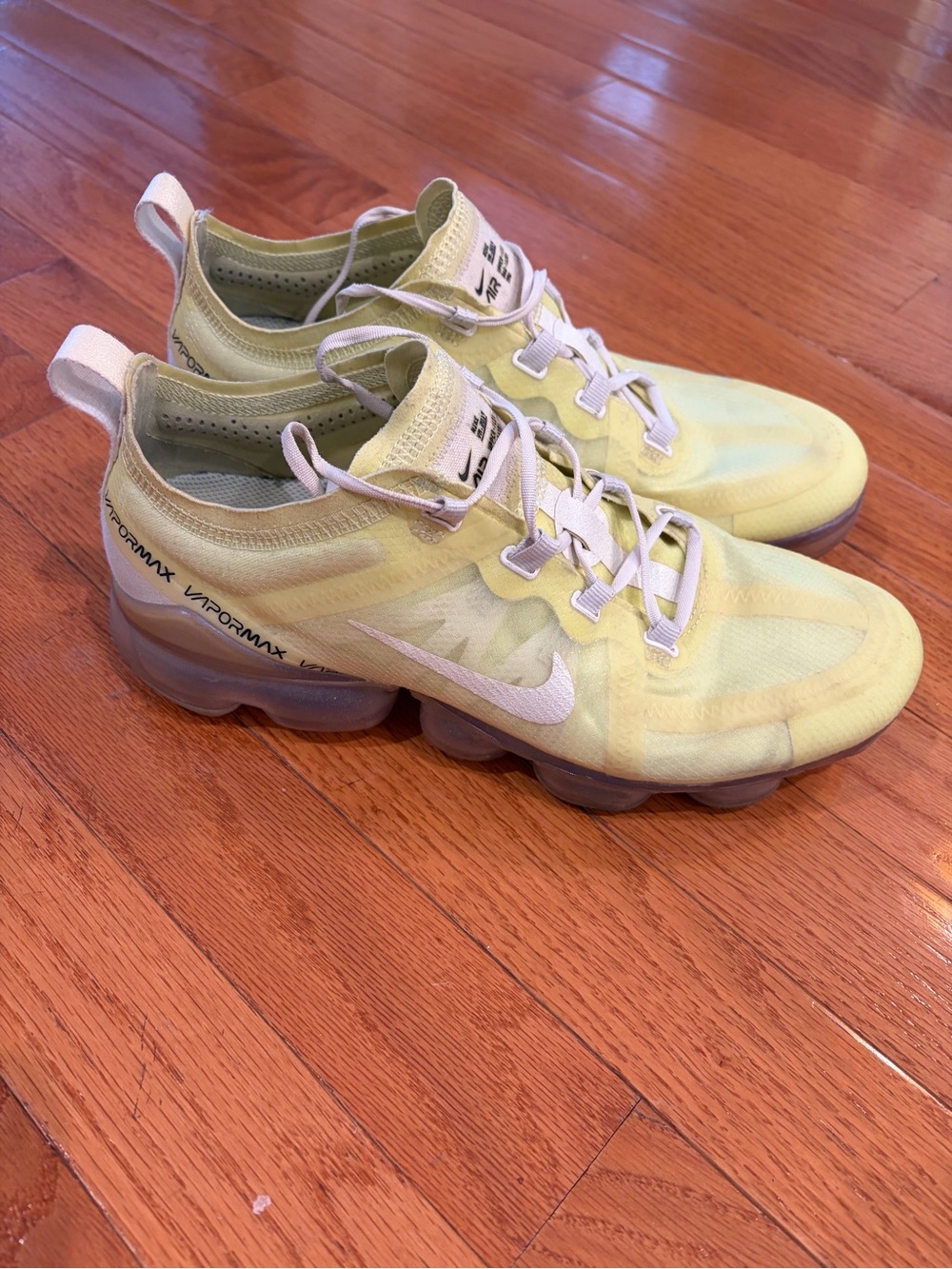 Nike White and Light Gray Running Sneakers with Black Swoosh